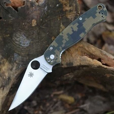 Camo Camouflage G10 Handle Tactical Folding Knife With Pocket Clip Liner Lock