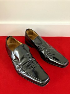 mens black slip on shoes size 9