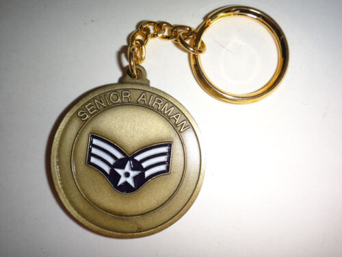Keychain US Air Force SENIOR AIRMAN 2-Side Challenge Coin New, Unused - Picture 1 of 2
