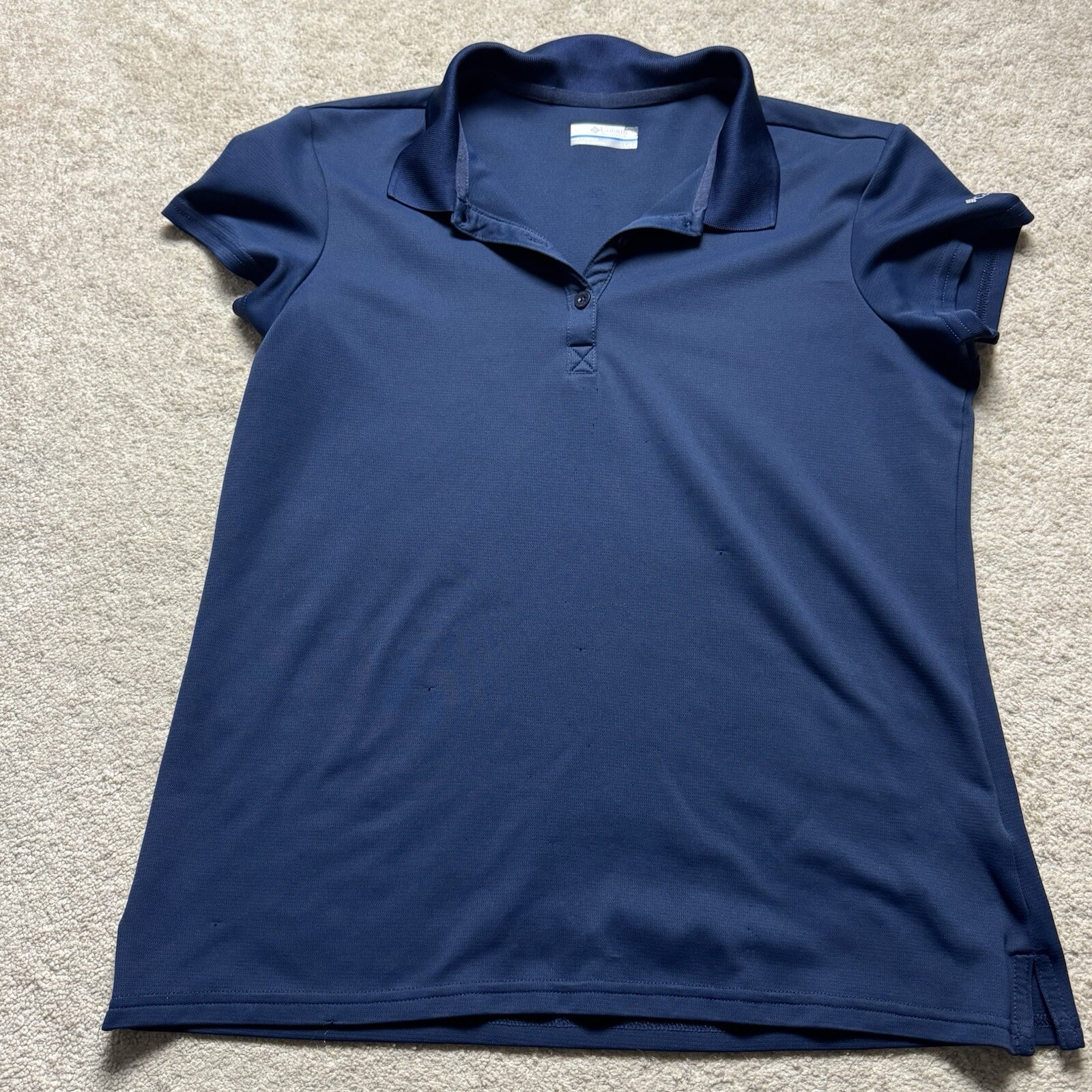 Columbia PFG Polo Shirt Fishing Womens Large Blue