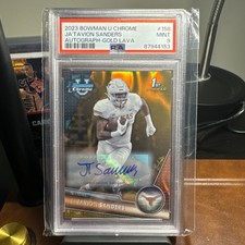 2023 Bowman Chrome - Auto Gold Lava Refractor #158 Ja'Tavion Sanders /50 