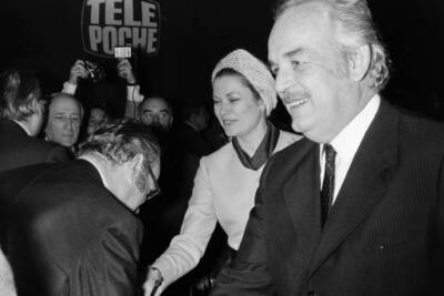 Prince Rainier Princess Grace of Monaco are greeted by Alain Decau- Old Photo