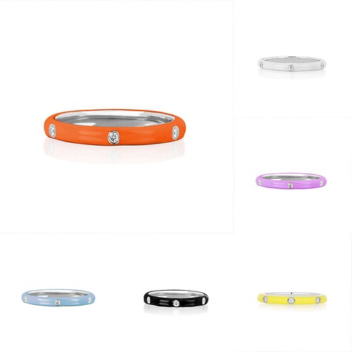 Paved With Shiny Zircon Stone Fashion Simple Style copper Enamel Fashion Ring