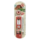 Texaco Metal Thermometer Vintage Style Texas Oil Sky Chief Aged Finish Tin Sign