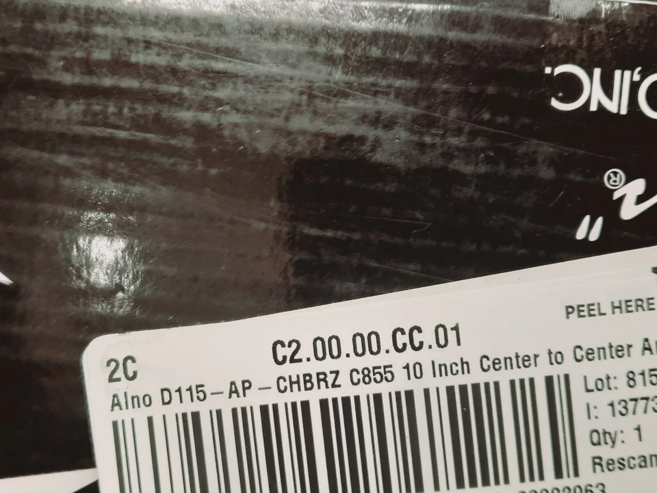 Tirador de electrodoméstico CTC contemporáneo de latón de 10" Alno C855 | Chocolate | D115-AP-CHBRZ Foto 4 de 4