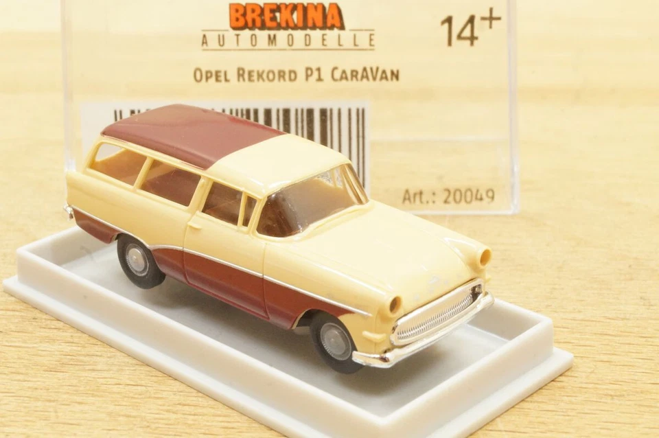 HO 1:87 Brekina 20049 Opel Rekord P1 Caravan " Beige/Marrone " Nuovo in OVP - Immagine 2 di 4
