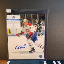 3-03-12 . autograph auto signed photo 8x10 stephan lebeau montreal canadiens (A)
