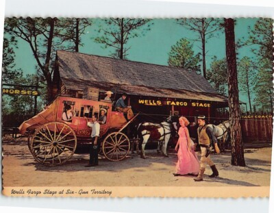 #ad #ad Postcard Wells Fargo State at Six Gun Territory Ocala Florida USA $6.99