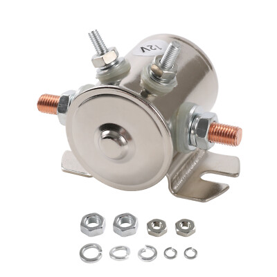 Max 300A 12V Continuous Duty Solenoid Relay Fits Golf Carts Winch Marine In Rush