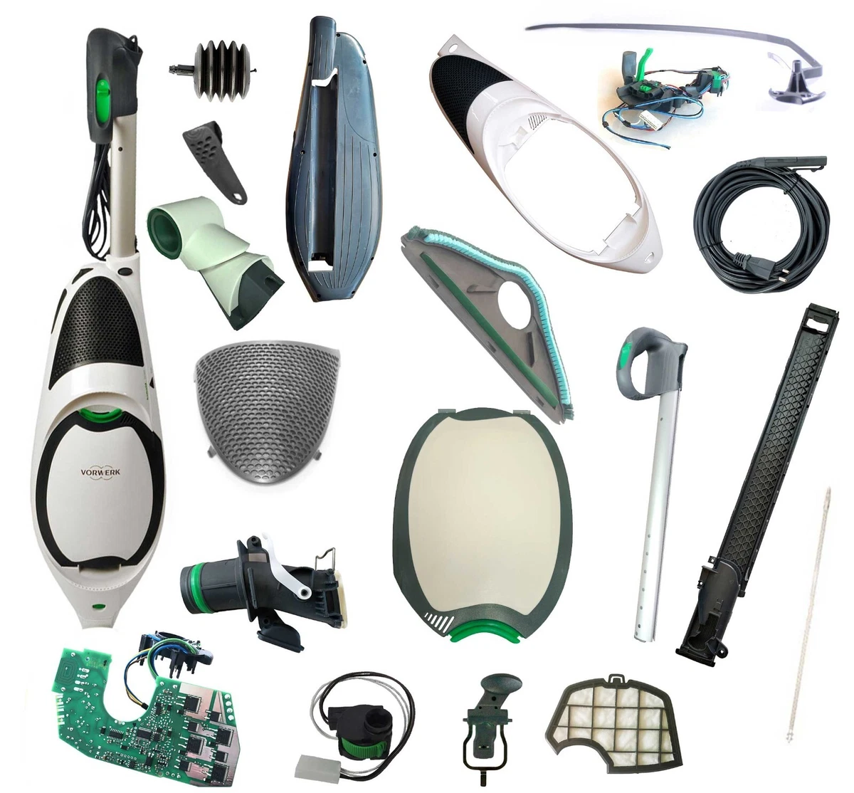 Copribastone Ricambio Per Vorwerk Folletto VK140 - Verde, Modello 30911 - Foto 3