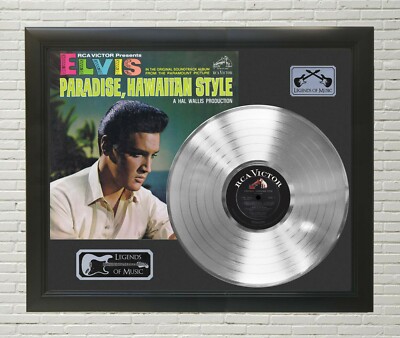 Elvis Presley Framed Black wood Legends Of Music Platinum LP Record ...
