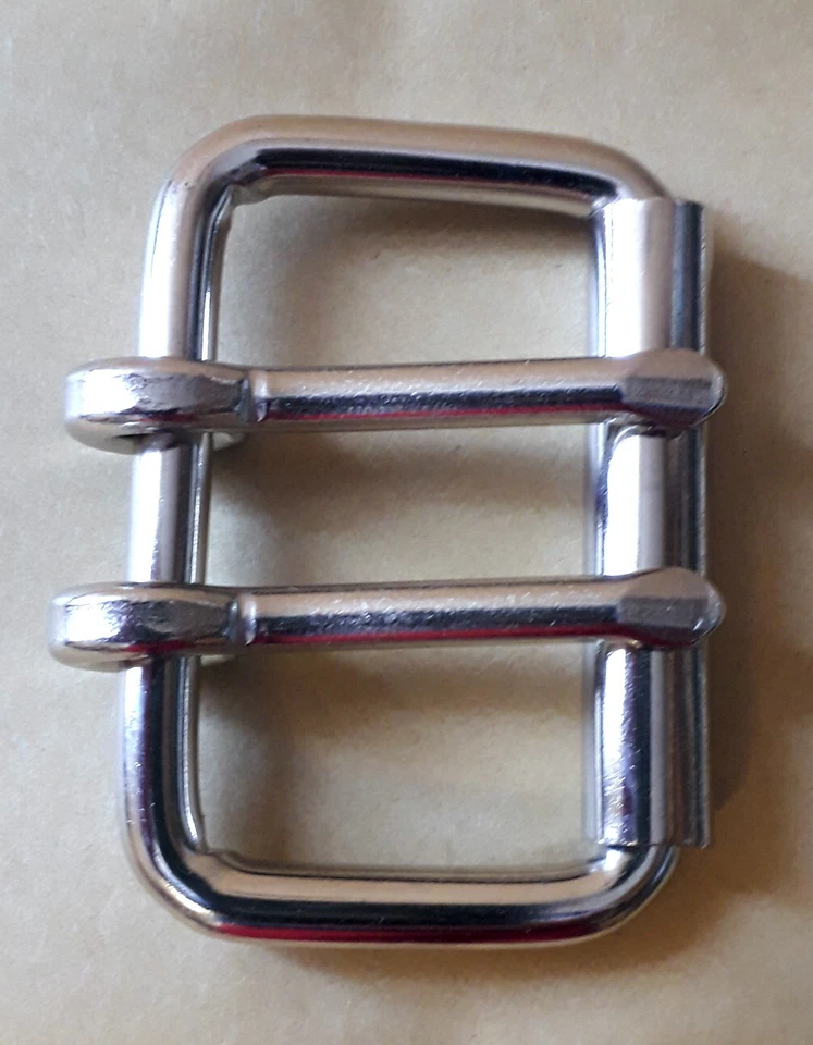 MARKENLOS Gürtelschnalle Buckle Doppeldorn Schnalle für bis 50mm Gürtelbreite