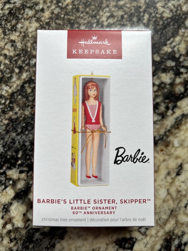 Hallmark Keepsake 2024 Barbie's Little Sister Skipper 60th Anniversary Ornament