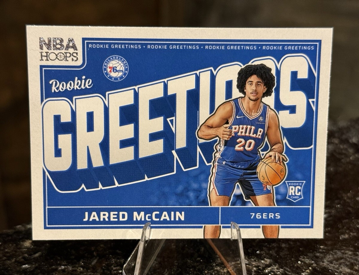 2024-25 Panini NBA Hoops JARED MCCAIN RC Rookie Greetings SIXERS