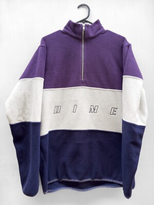 Vintage Dime Jumper Sweatshirt Embroidered Logo Pullover Mens Size