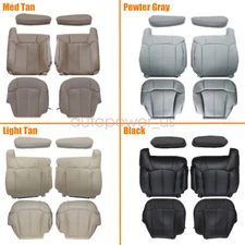 Fits 1999-2002 Chevy Tahoe Silverado Driver & Passenger Side Leather Seat Cover