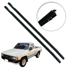 Pair Inner Weatherstrip Door Belt Rubber Seal For Toyota LN50 LN56 1985 - 1988