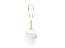SOMMARLÅNKE LED pendant lamp, white/battery operated outdoor, 3 7/8 "