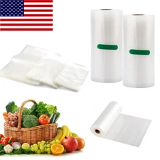 Vacuum Sealer Bags Roll 8"x20' 11"x20' 8"x12' 6"x10' Kitchen Food Storage Bags