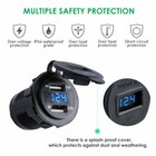 4.2A Dual USB Car Motorcycle Charger Socket Adapter Outlet LED Voltmeter 12V/24V