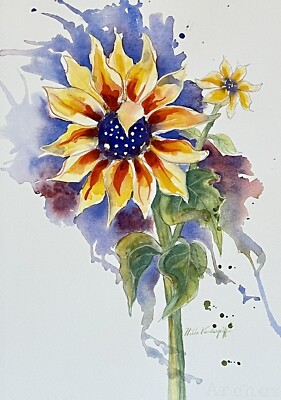 Sunflowers Original Watercolor Painting | eBay