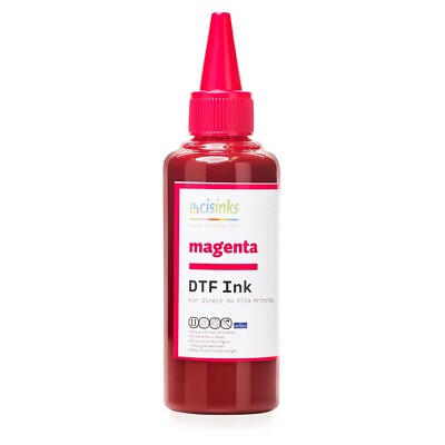 CISinks Premium DTF Ink Bottle Refill Set 100MLCompatible w/ DTF Film-Magenta