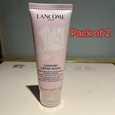 Pack Of 2, Lancome Comfort Anti-Dryness Hand Cream  Full Size 2.5oz/75ml Each