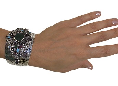 Ottoman Style Cuff Bracelet Harem Sultan High Quality Fashion Jewelry Green 
