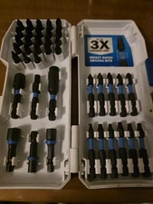 HART 40-Piece IMPACT DRIVER BIT SET 1/4" HEX MAGNETIC HOLDER SOCKET ADAPTER NUT