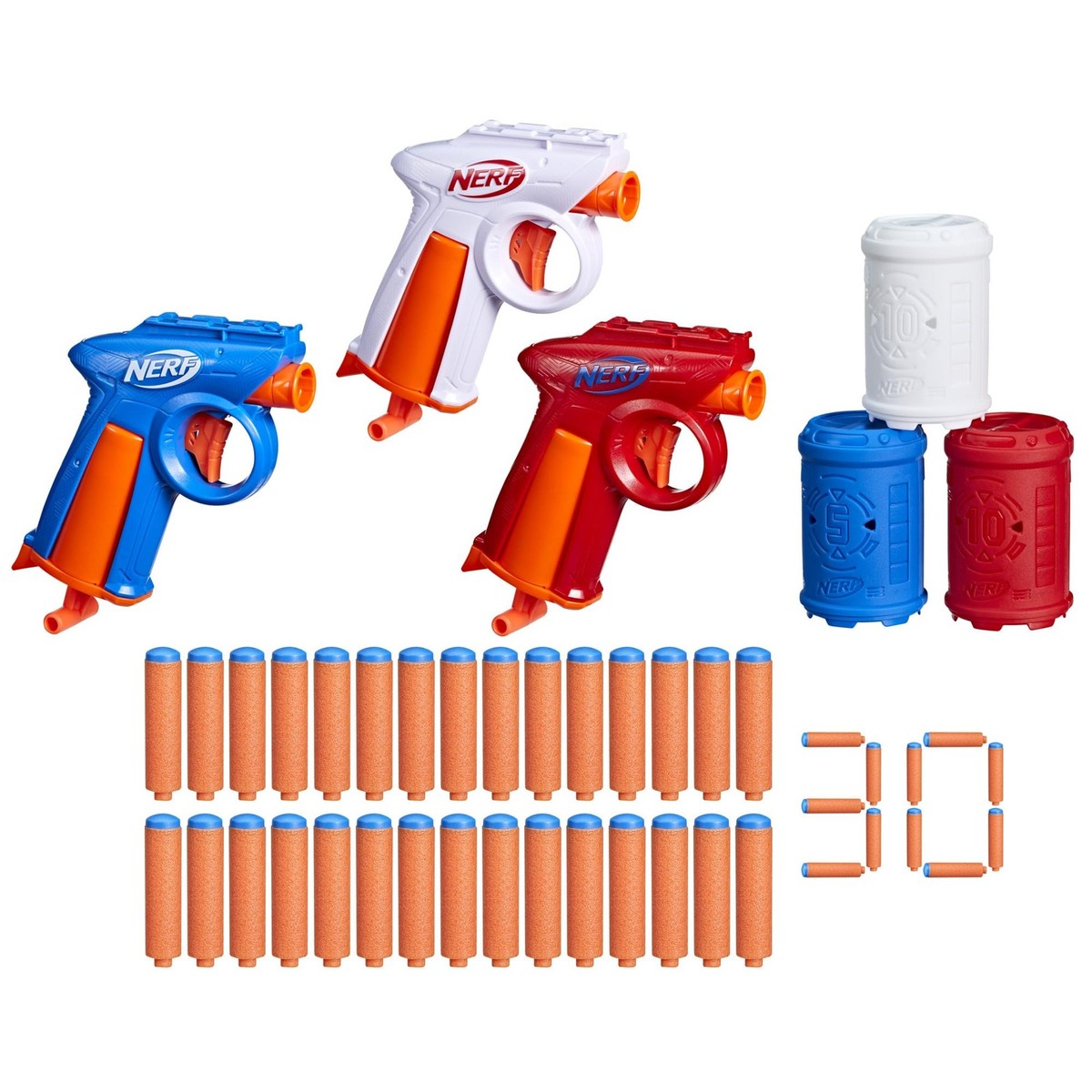 NERF まとめ売り 3種セット ターゲット付 Nerf N Series Backyard Triple Pack Includes 3 Flex Blasters, 3