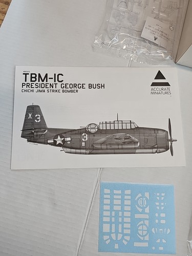 ACCURATE MINIATURES 1:48 TBF/M AVENGER Lt(jg) GEORGE H. W. BUSH VT-51-NewOpenBox - Foto 6 di 15