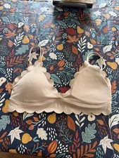 Anthropologie Seamless Bralette Beige Nude Lined Removable Pads Size Small