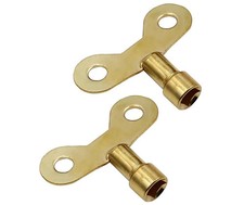 Radiator Plumbing x 2 Bleed  Bleeding Key Keys Solid Brass for Venting Air Valve
