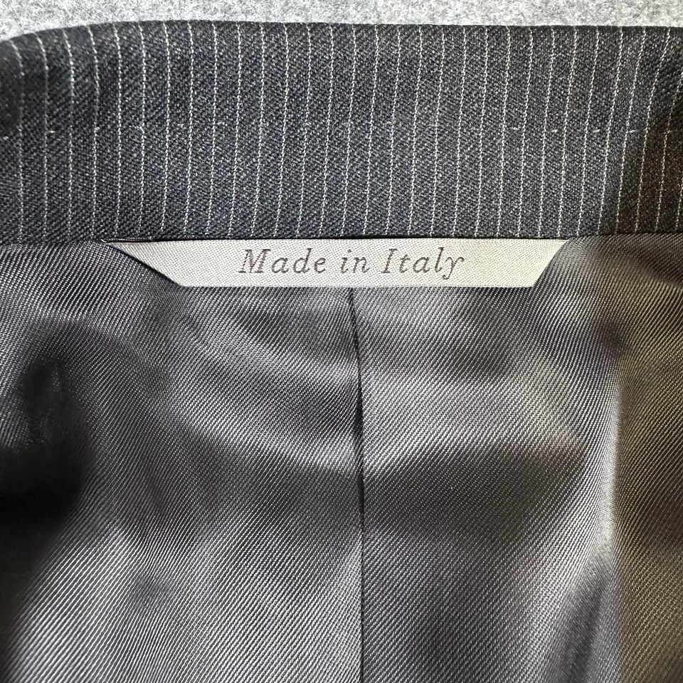 Canali Blazer Mens 38 Regular Wool Pinstripe Italian Jacket Barneys New York - Image 3 of 4