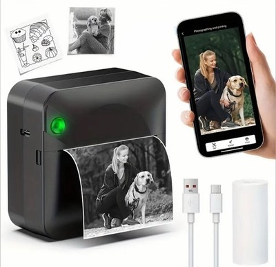Bluetooth Mini Drucker Pocket Printer für Smartphone Inkless Handy Thermodrucker