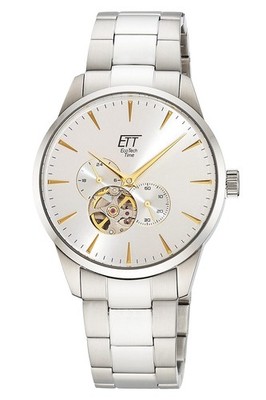 ETT ECO TECH TIME Herrenuhr Automatik Motion Drive Stahl Silberfarben EGS-40401-