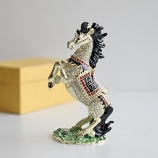 Luxurious Jeweled Horse Trinket Box ?? Crystal Enamel Year of Horse 2026 Gift
