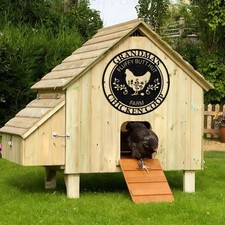 Custom Chicken Coop Metal Sign, Farm house Decor, Personalized Chicken Sign Name