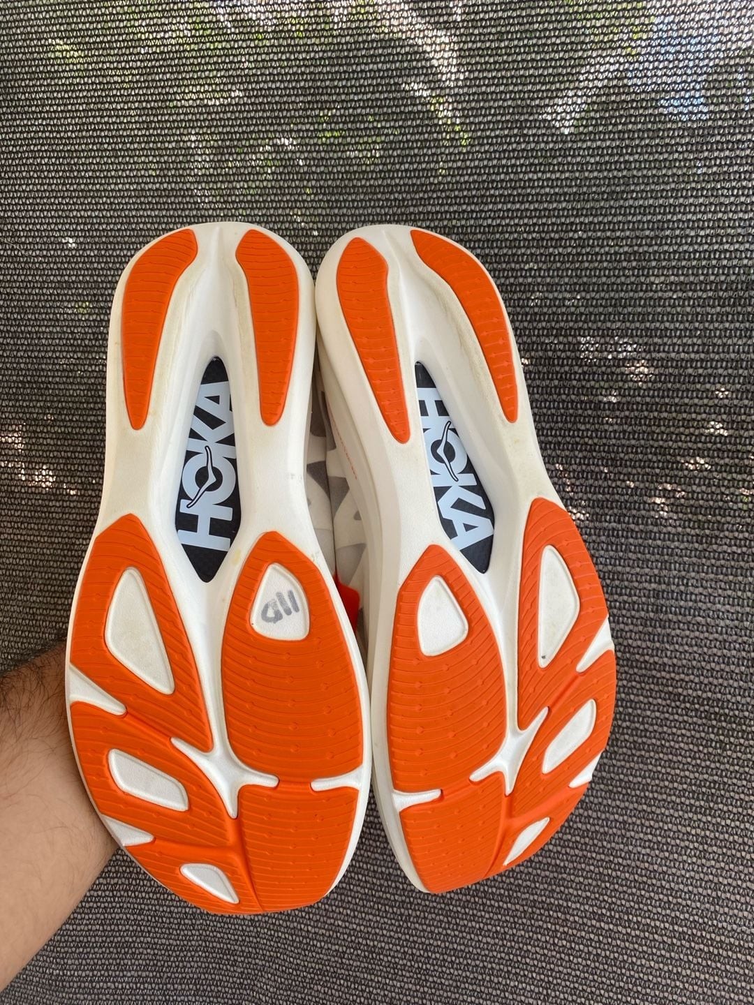 Hoka Rocket X 2 Carbon-Plated Road Racing Shoes White/Flame Size US men’s 13 image 6