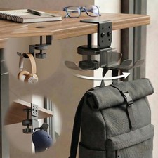 Headphone Stand Holder Carbon Steel Under Desk Hanger Clamp Up To 2.68 Inch