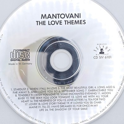 Mantovani THE LOVE THEMES CD Horatio Nelson Records W. Germany Orchestral