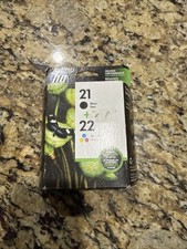 HP 21 Black-22 Tri Color Combo Pack Ink Cartridges 5/19 FACTORY SEALED