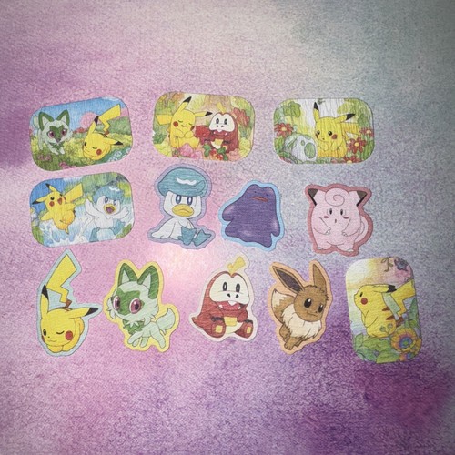 12 kleine süße Kawaii Pokemon Pikachu Sticker Sticker Japan Japanese Eevee - Bild 1 von 4