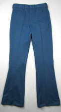 Vtg 1960's Sears Kings Road Fleck Double Knit Bell Bottom Dress Pants 31 x 33