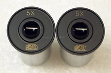 Vintage 5x Bristol microscope eyepieces.