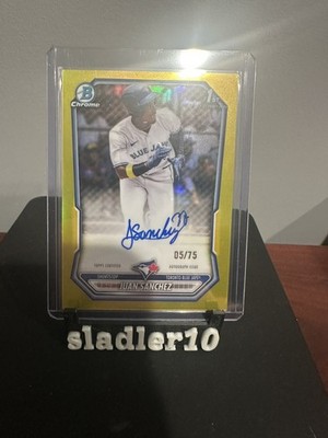 JUAN SANCHEZ CHROME YELLOW REFRACTOR AUTO #5/75- 2026 BOWMAN
