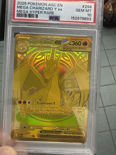 2026 POKEMON ASC EN-ASCENDED HEROES MEGA HYPER RARE MEGA CHARIZARD Y EX PSA 10