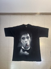 Vintage Champ Gear Heavyweight T-shirt Made In USA Scarface With Rhinestones