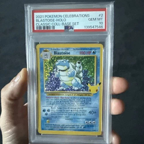 Blastoise 2/102 Celebrations: Classic Collection Holo PSA 10 Pokémon