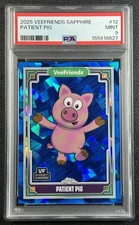PATIENT PIG PSA 9 2025 TOPPS CHROME VEEFRIENDS SAPPHIRE #12 REFRACTOR 6627